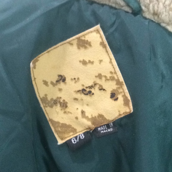 Green Puffer ski jacket with faux fur collar  hood - Picture 7 of 8